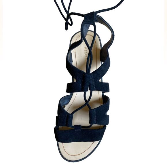 Rebecca Minkoff Women's Gladiator Lace Up Sandals 7 Black Suede Greyson Ghillie - Picture 10 of 16